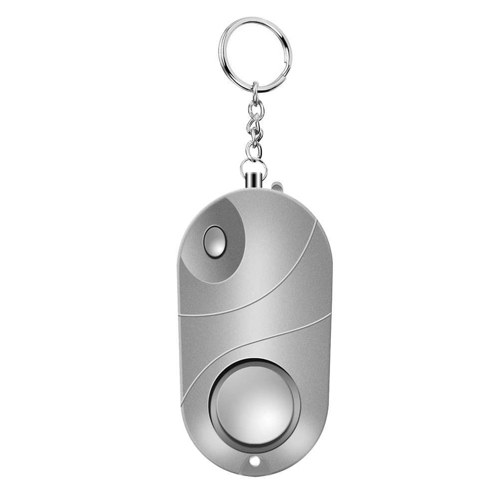 Persönlicher Alarm-schlüsselanhänger Mit Led-licht, 120–130 Db Laut, Für Sicherheit, Notfälle Und Selbstverteidigung. Geeignet Für Frauen, Mädchen, Kinder, Senioren Und Abenteurer. Silberfarben, 1 Stü
