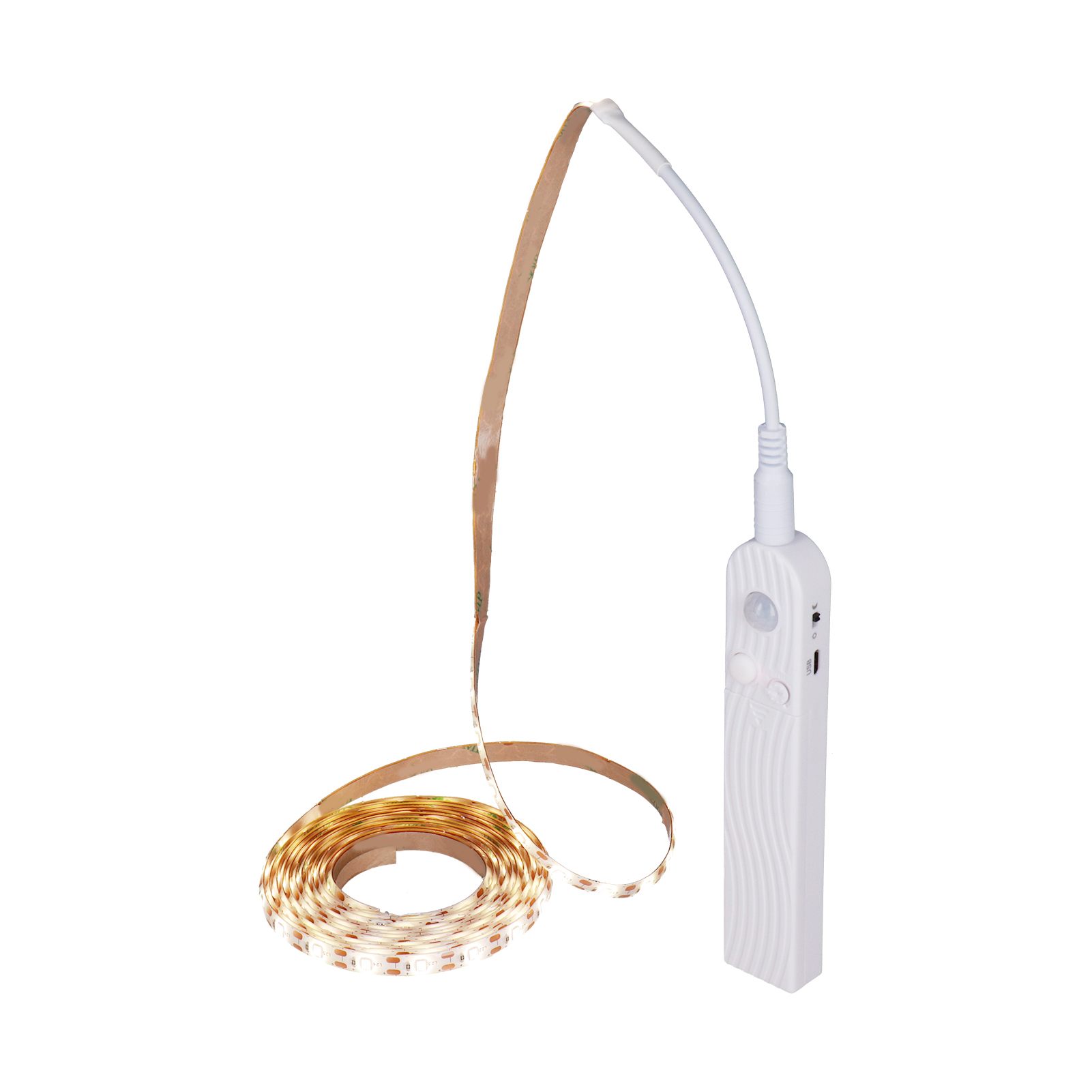 5v Led-streifen, 3 Meter Lang, Mit Bewegungs- Und Präsenzsensor, 180 Leds, Wasserdicht, Für Schlafzimmermöbelbeleuchtung, Warmes Licht