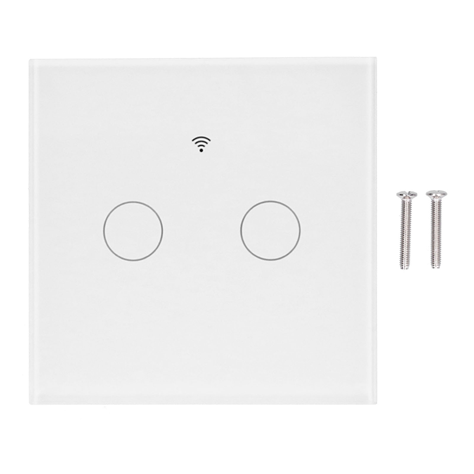 Tuya 2-wege-smart-touch-schalter Typ 86, Kondensatorfrei, Hintergrundbeleuchtet, Zigbee, 100–240 V, Weiß