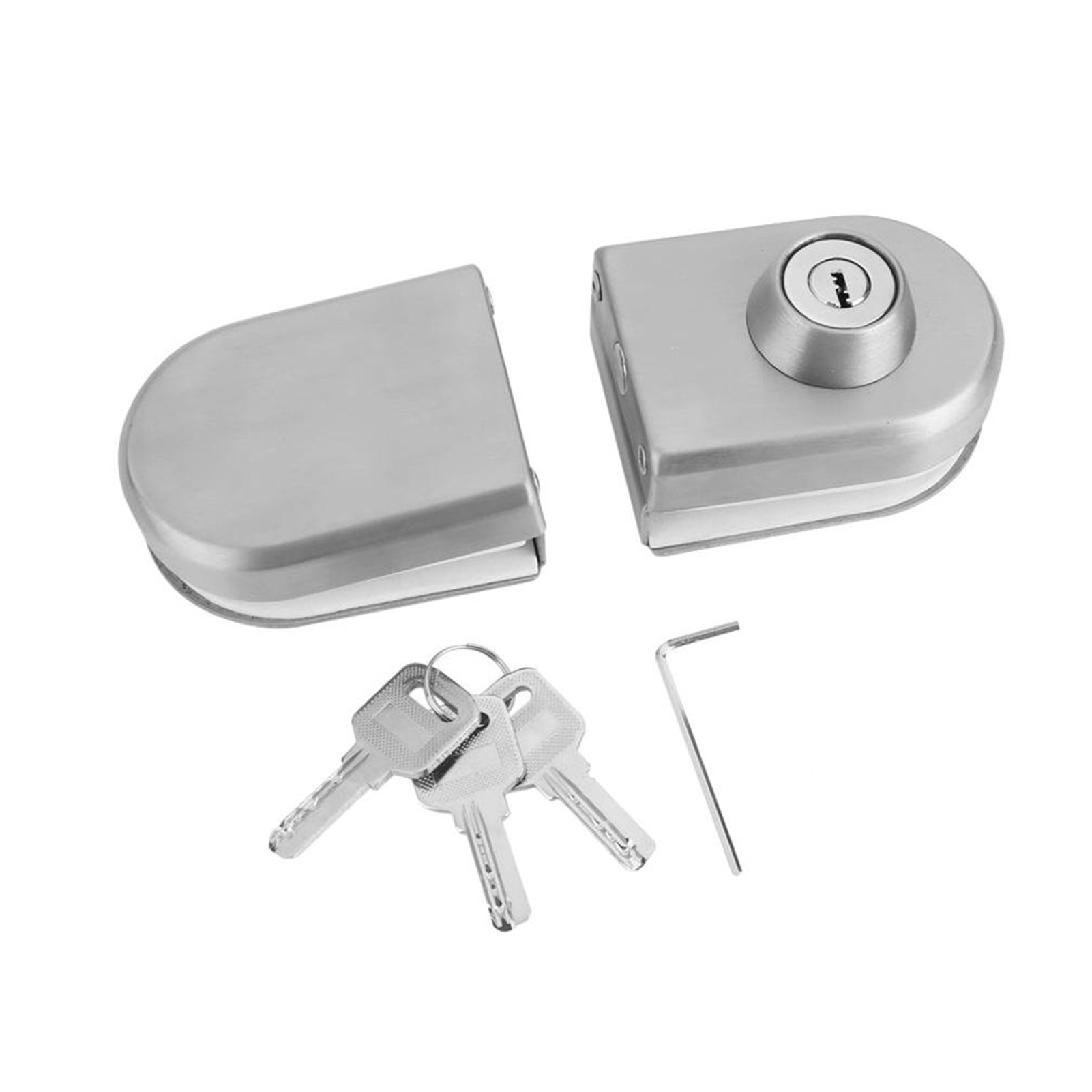 Türschloss Aus Edelstahl Für 10-12 Mm Glas Mit Schlüsseln, Zum Öffnen/schließen, Für Zuhause, Hotel Und Badezimmer.