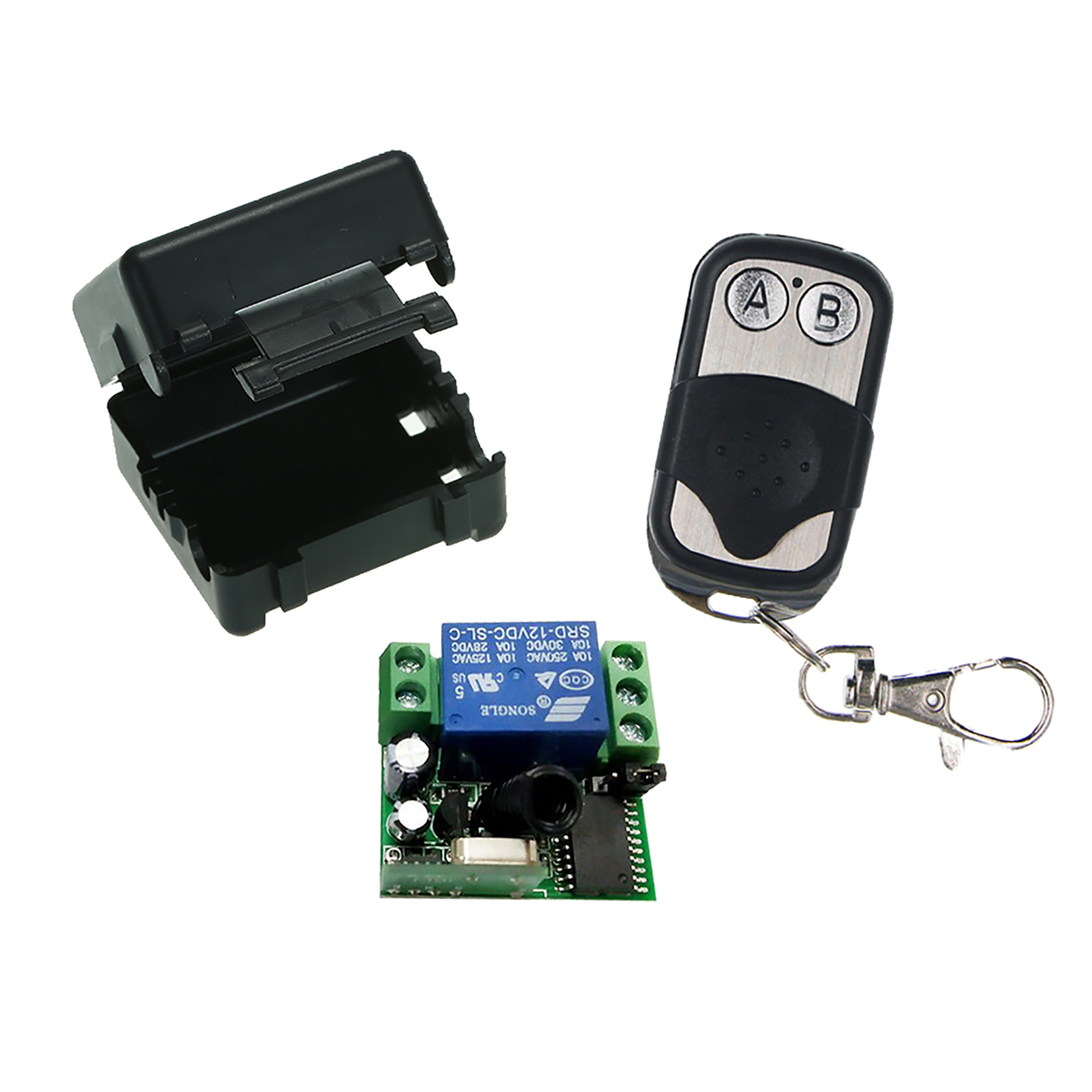 433-mhz-dc-12-v-1-kanal-funkrelais-schaltmodul Mit Funkfernbedienung 1527 Für Smart Home Und 1 Sender