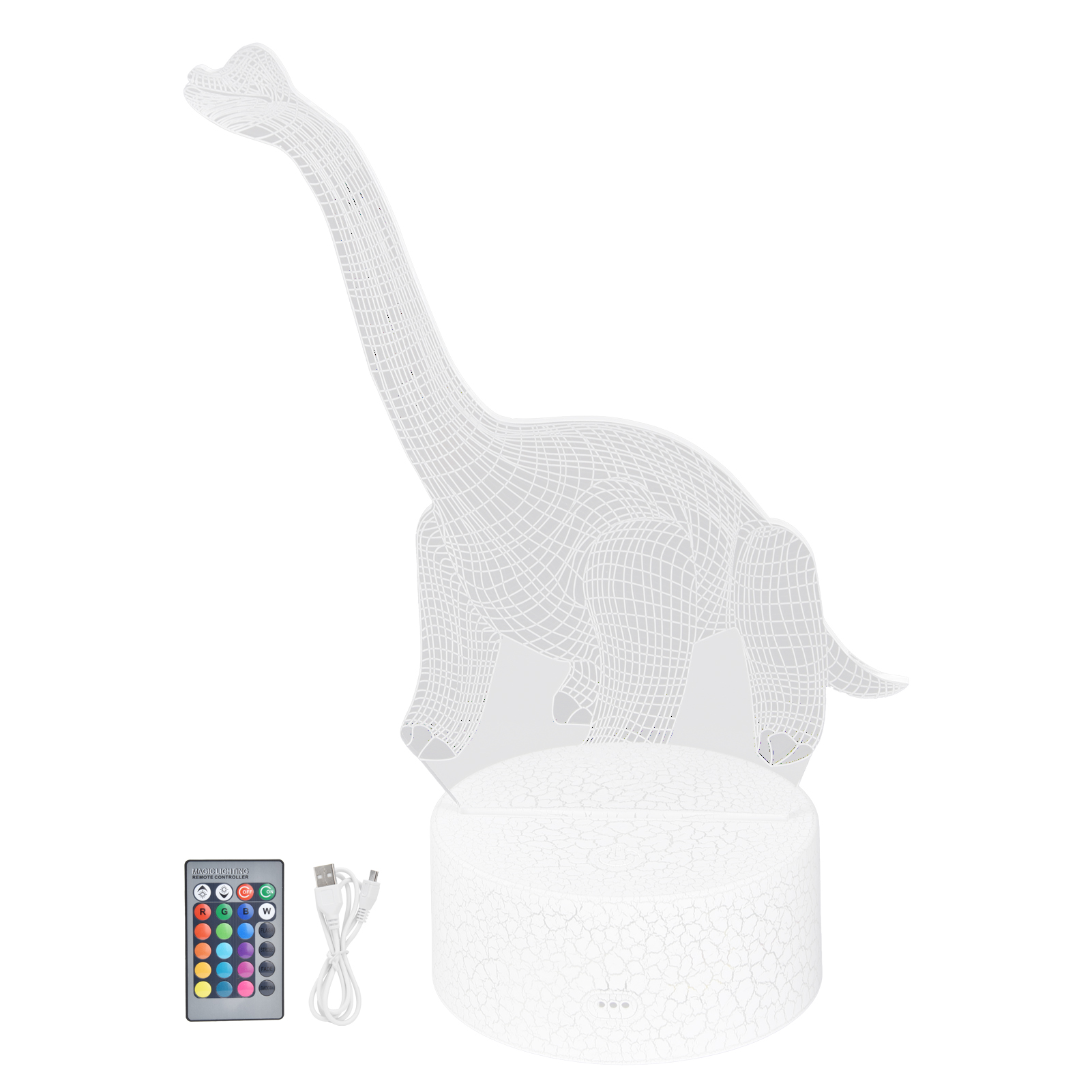 Dinosaurier-nachtlicht, Rgb, 16 Farben, 4 Modi, Dimmer, Fernbedienung Und Touch-steuerung, Wohndekoration