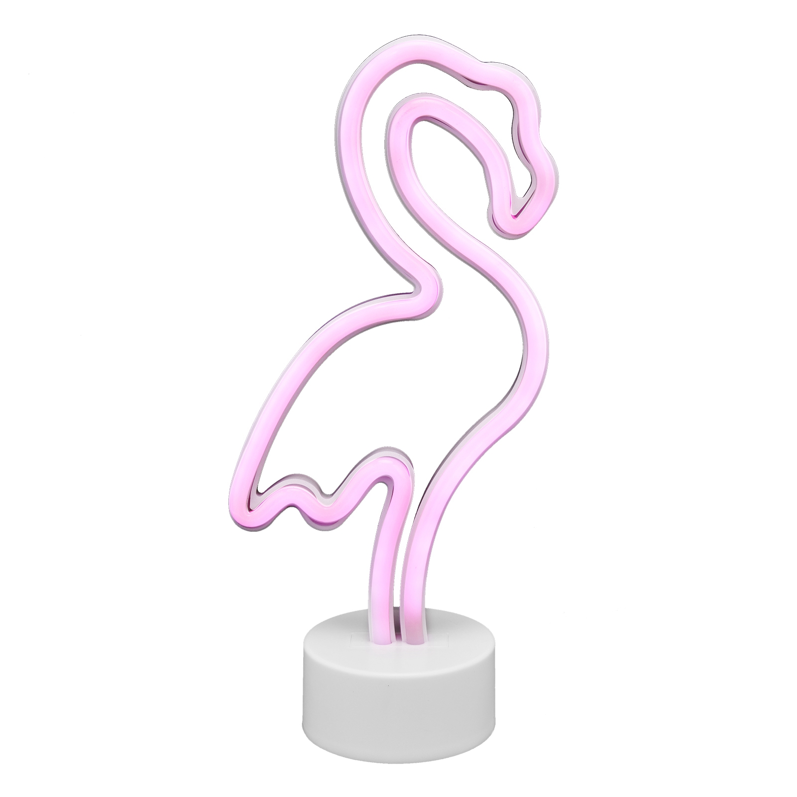 Led-neon-vogelschild Mit Sockel, Wanddekoration Für Schlafzimmer, Wohnzimmer, Party, Rosa Licht, Batteriebetrieben