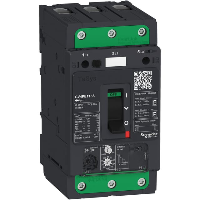 TeSys GV4 Motorschutzschalter 115A 50kA 3P - GV4PE115N