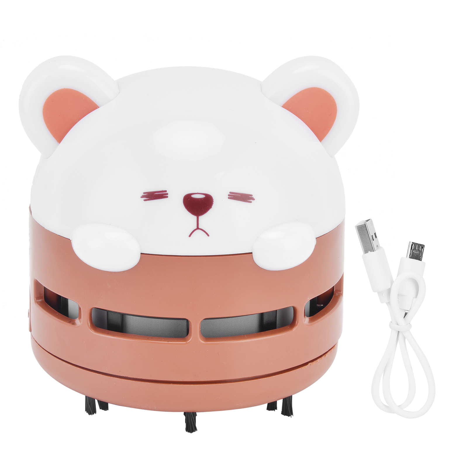 Mini-tastatur-staubsauger, Niedlicher Cartoon-staubreiniger, Usb-aufladbar, Papierstaubsauger, Tragbares Nachtlicht, Schreibtischreiniger