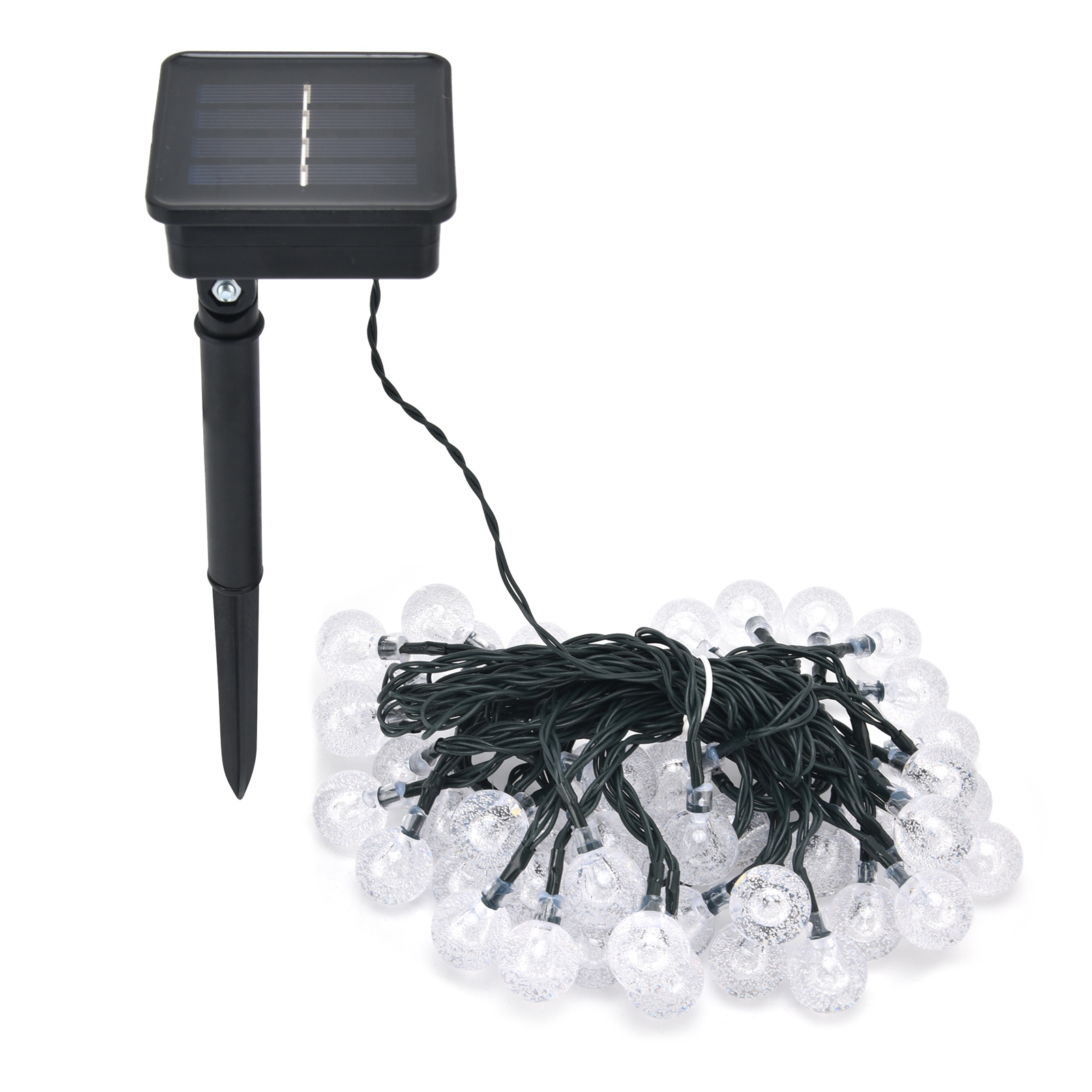 9,5 M Lange Led-solar-lichterkette, Ip44 Wasserdicht, Warmweiß, 8 Modi, Mit Stützstange Für Garten, Hof, Hochzeit, Party Und Außenbereich
