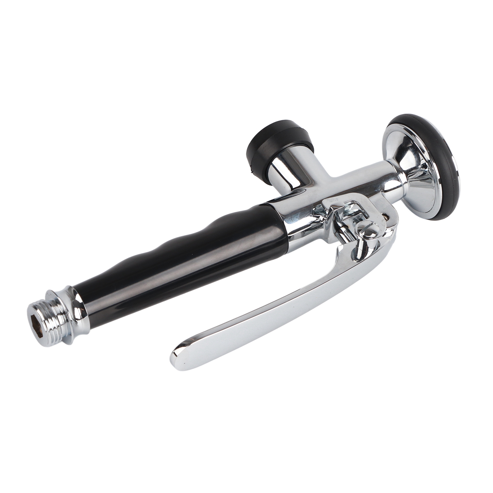 Vorspül-ausziehbrause Für Küchenarmaturen, Schwenkbar, Ausziehbar, Edelstahl Und Messing, Schwarz, G 1/2", 12 Kg, 0–90 °c, 211 Mm