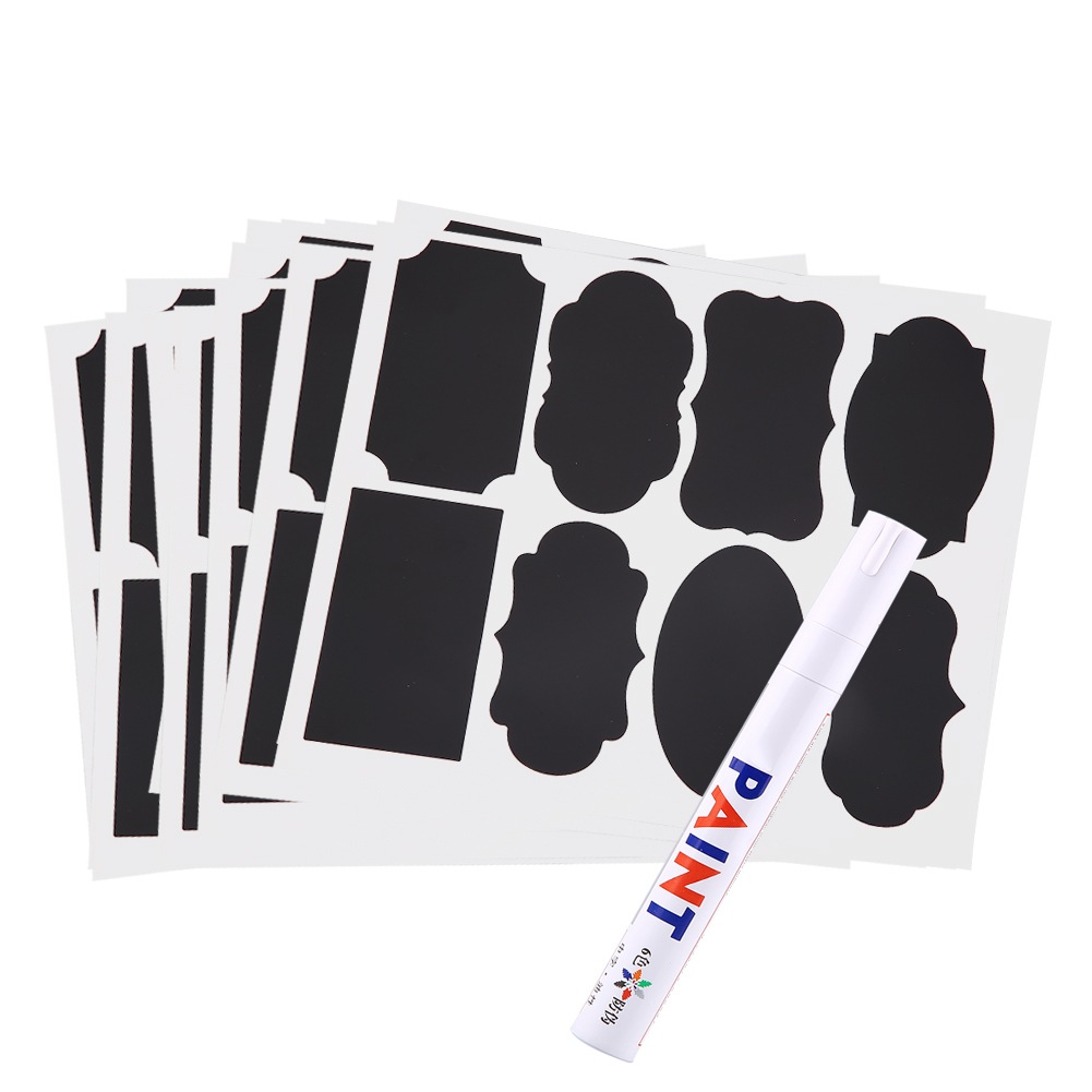 Set Mit 88 Selbstklebenden Pvc-tafeletiketten Für Gläser Und Flaschen, Küchen- Und Bastelbedarf, Inklusive Stift