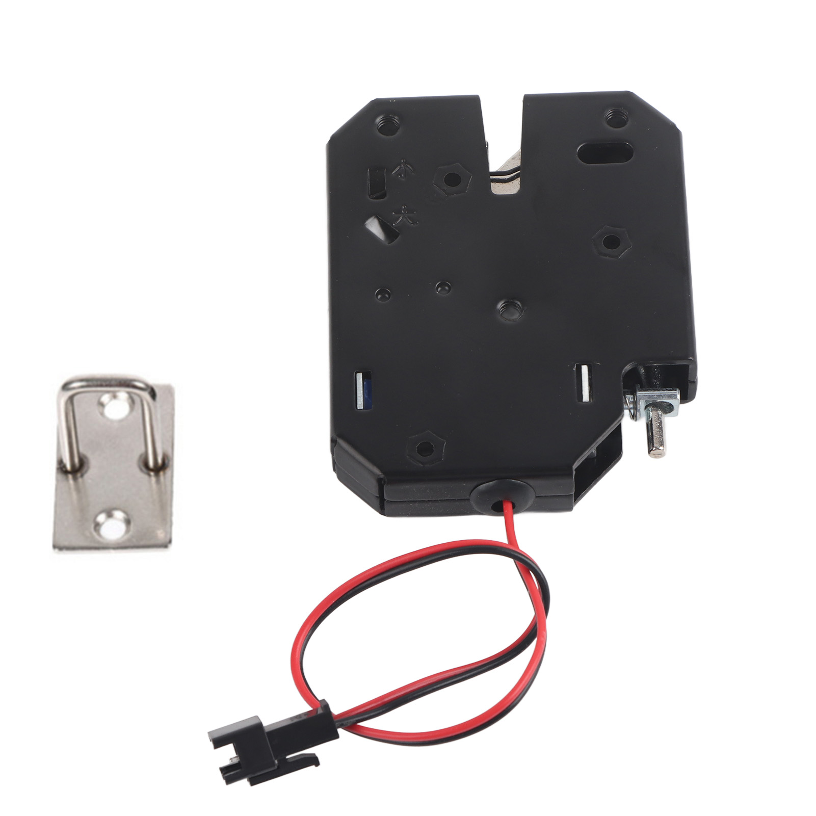 Elektrisches Elektromagnetisches Schloss Mit Steuerung Für Schrank-, Schubladen- Und Spindriegel, Schwarzer Kohlenstoffstahl, 12 V Dc, 2 A