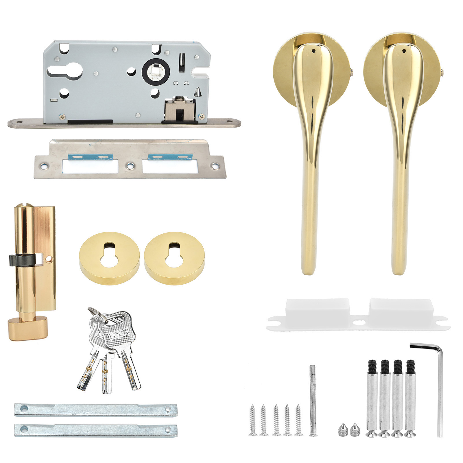 Mechanisches Türschloss Mit Griff, Modernes Einbruchschutzset Für Das Schlafzimmer