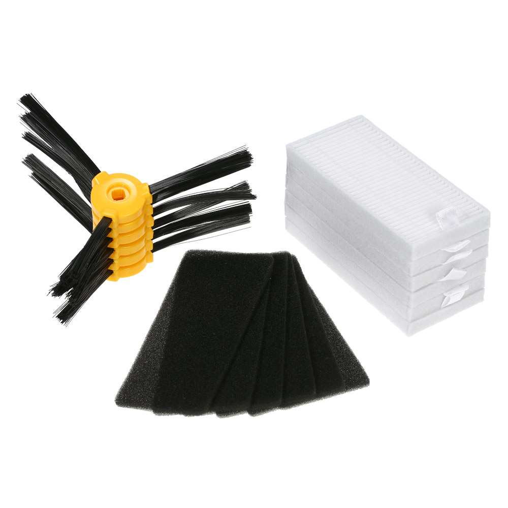 Set Mit 12 Kompatiblen Ersatzteilen Für Den Ecovacs Deebot N79 N79s Saugroboter – 6 Hepa-filter + 6 Seitenbürsten