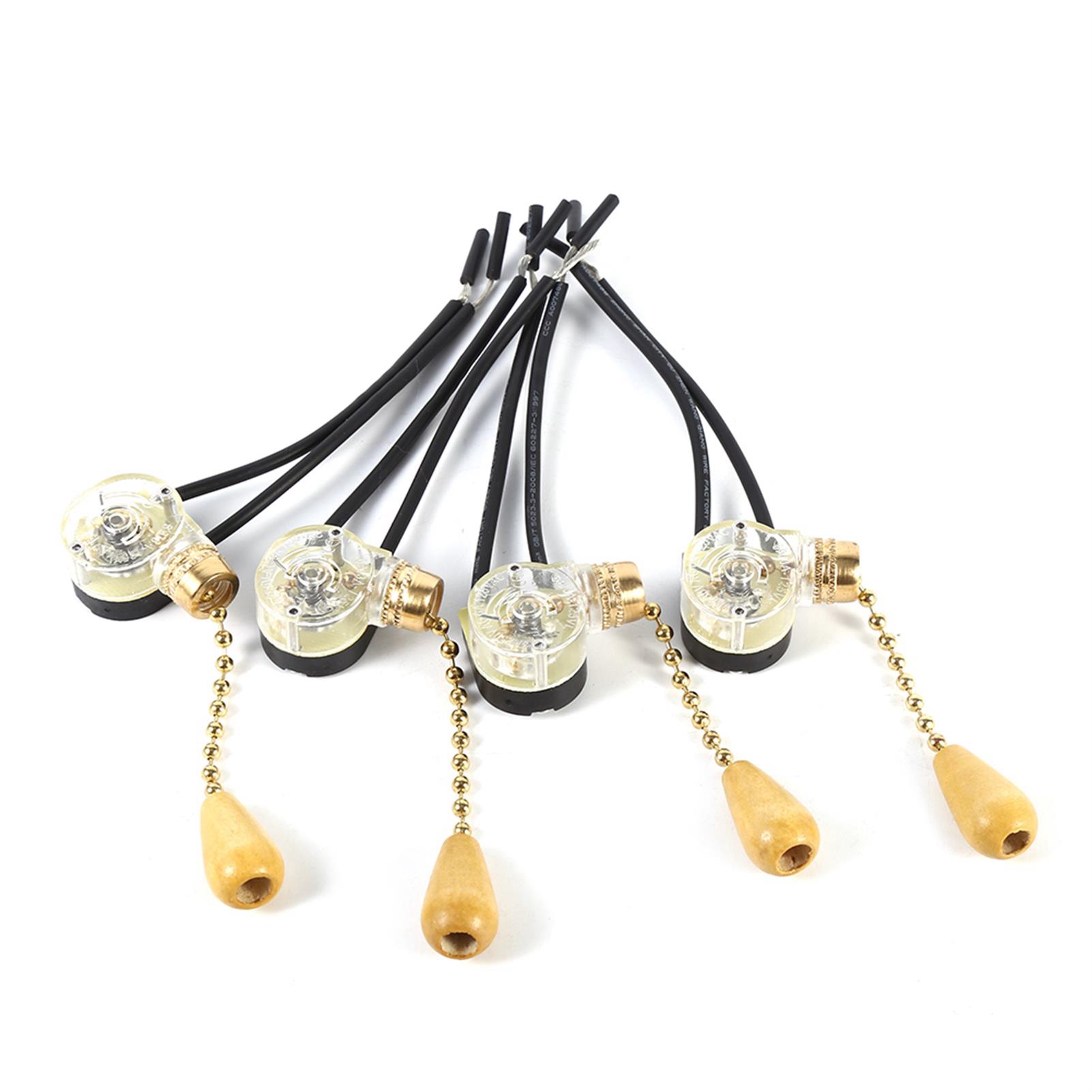Set Mit 4 Universellen Zugkettenschaltern Für Deckenventilatoren Und Wandleuchten, 250 V/125 V