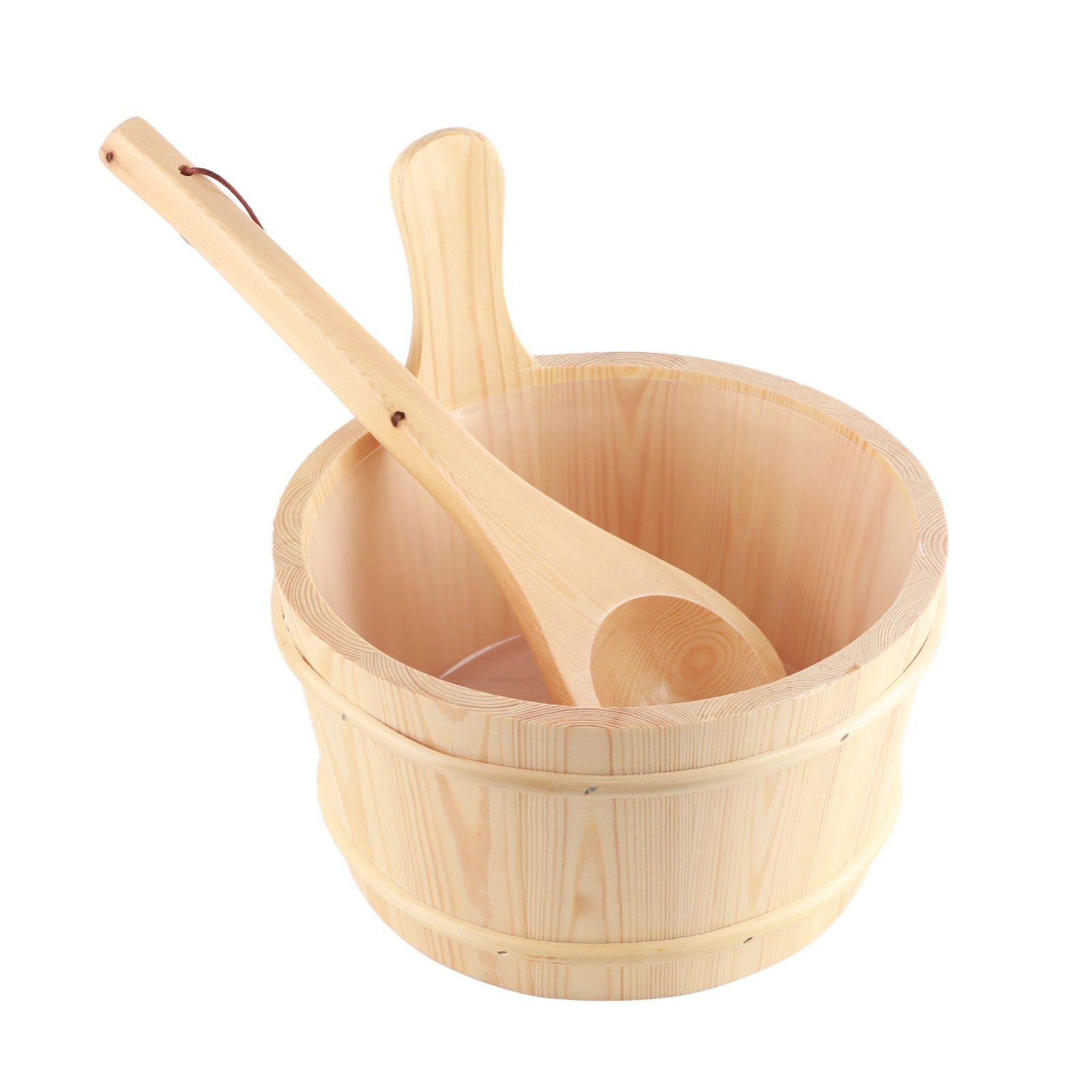 Eimer- Und Schöpfkellenset Aus Naturholz Für Sauna, Spa Und Badezimmerzubehör
