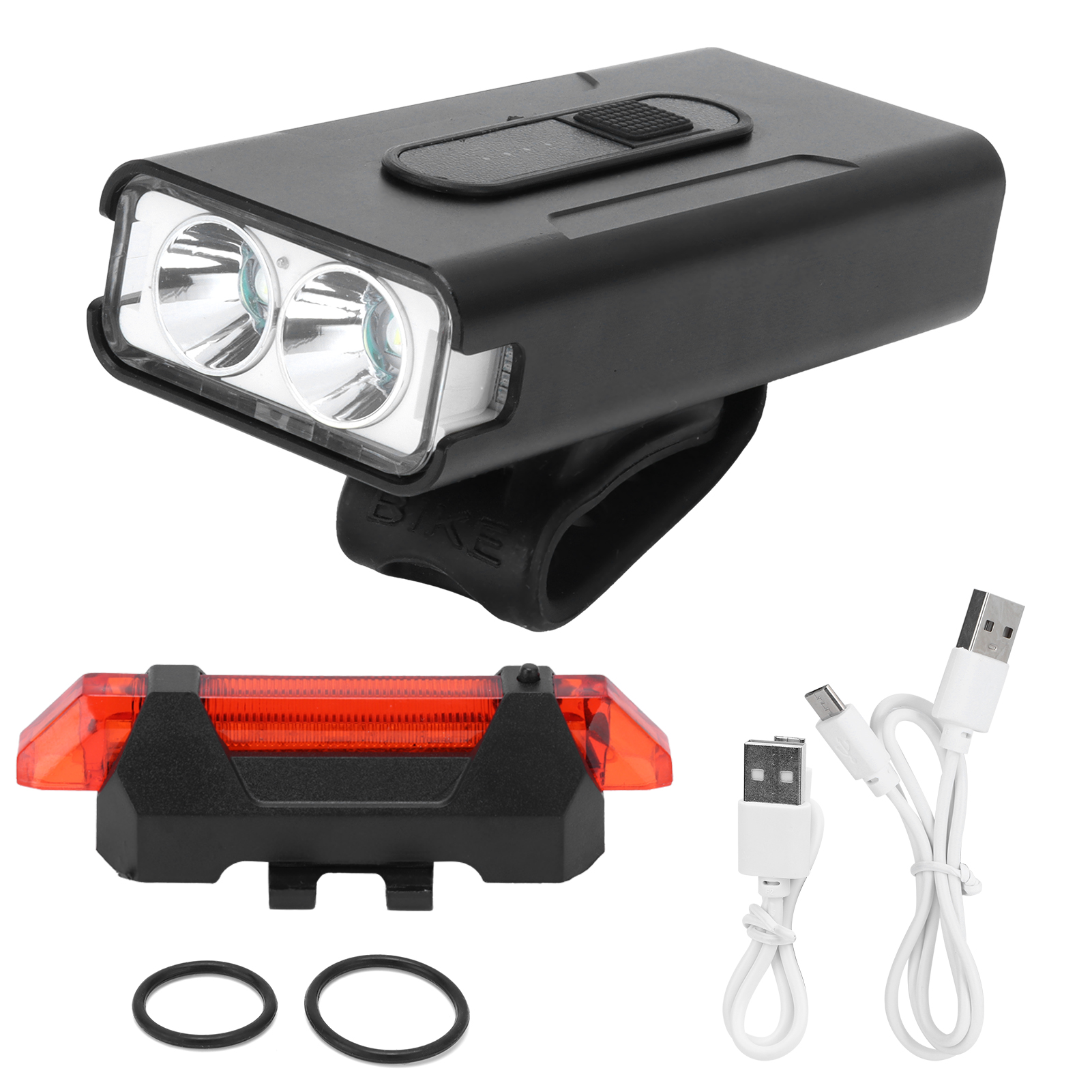 Wiederaufladbare Usb-fahrradlampe, Vorder- Und Rücklicht Für Fahrräder, E-bikes, Outdoor-aktivitäten Und Camping