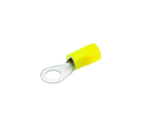 Isolierte Ringkabelschuh M5 4-6mm² Gelb DIN46237 - 180052 [100 Stück]