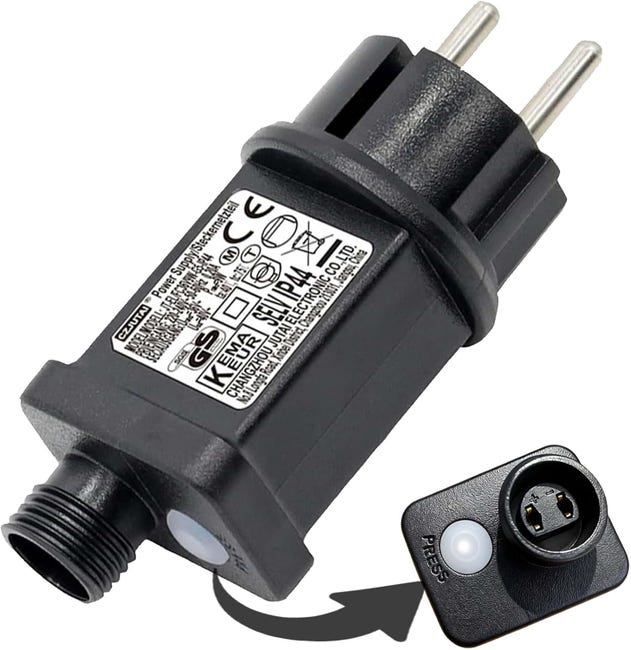Transformator Für 24v Ac Lichterketten Und Lichterketten Mit Stecker Ip44 Wasserdichter Adapter Für Weihnachtsbeleuchtung.