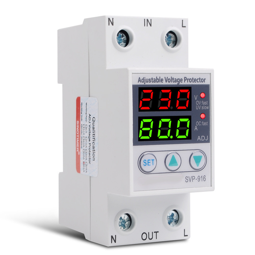 Einstellbarer 220v 40a Spannungsregler Mit Überspannungs- Und Unterspannungsschutz Und Automatischer Wiederherstellungsfunktion.