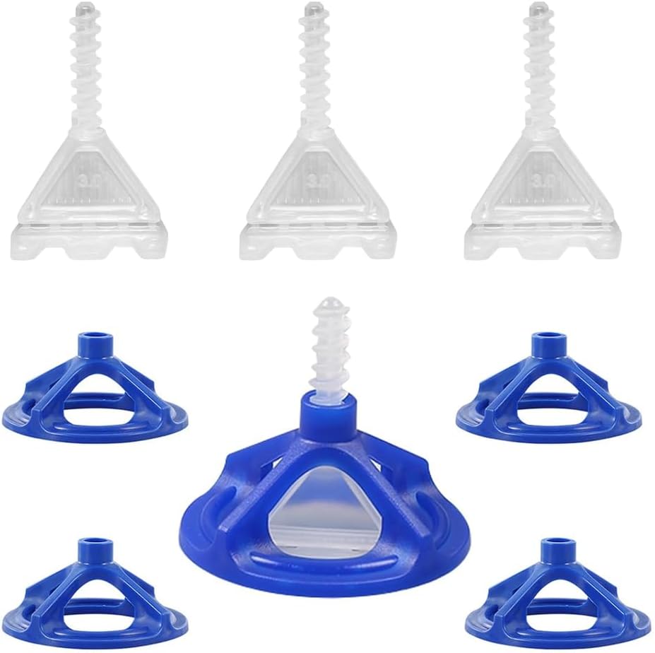 Fliesenverlegesystem, 3,0 Mm Spiralbasis, Blaue Spiralkappe, 100 Stück, Montagewerkzeug.