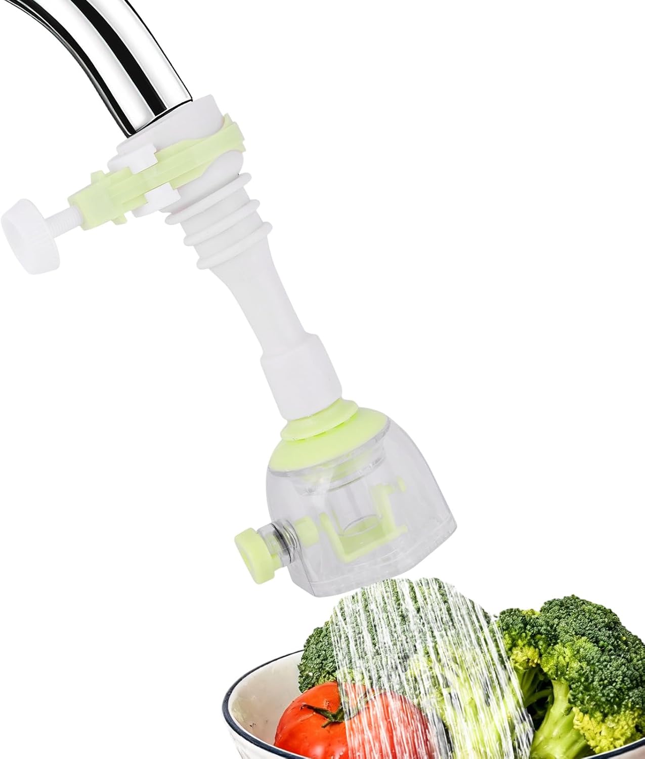Verstellbarer, Spritzwassergeschützter Verlängerungsschlauch Für Wasserhähne, Wassersparender Küchenarmatur-verlängerungsschlauch (grün, 13 Cm)