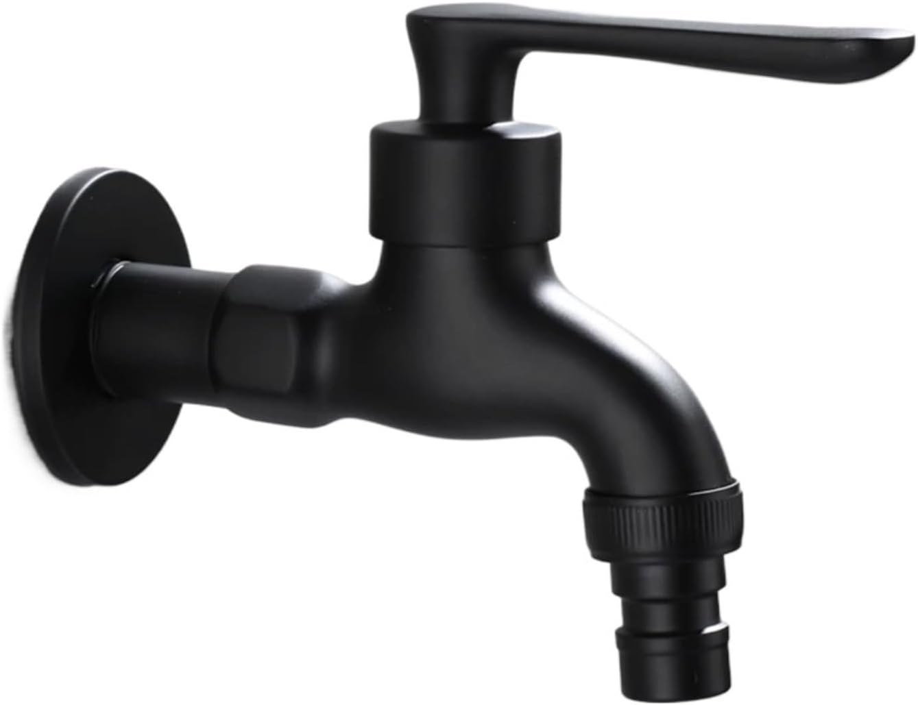 Außenwasserhahn, Gartenwasserhahn, Schwarz, Nur Kaltwasser, Wandmontage, Waschmaschinenarmatur