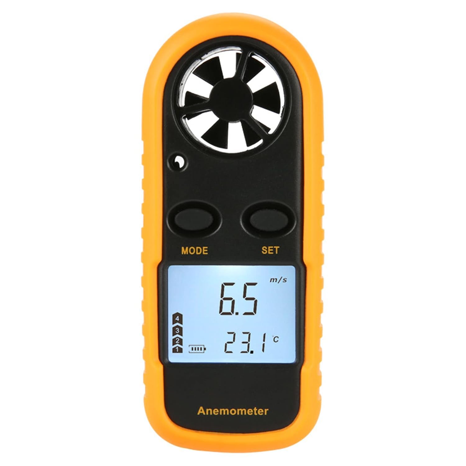 Das Digitale Anemometer Gm816 3v Mit Lcd-anzeige Dient Zur Messung Von Windgeschwindigkeit Und Temperatur.