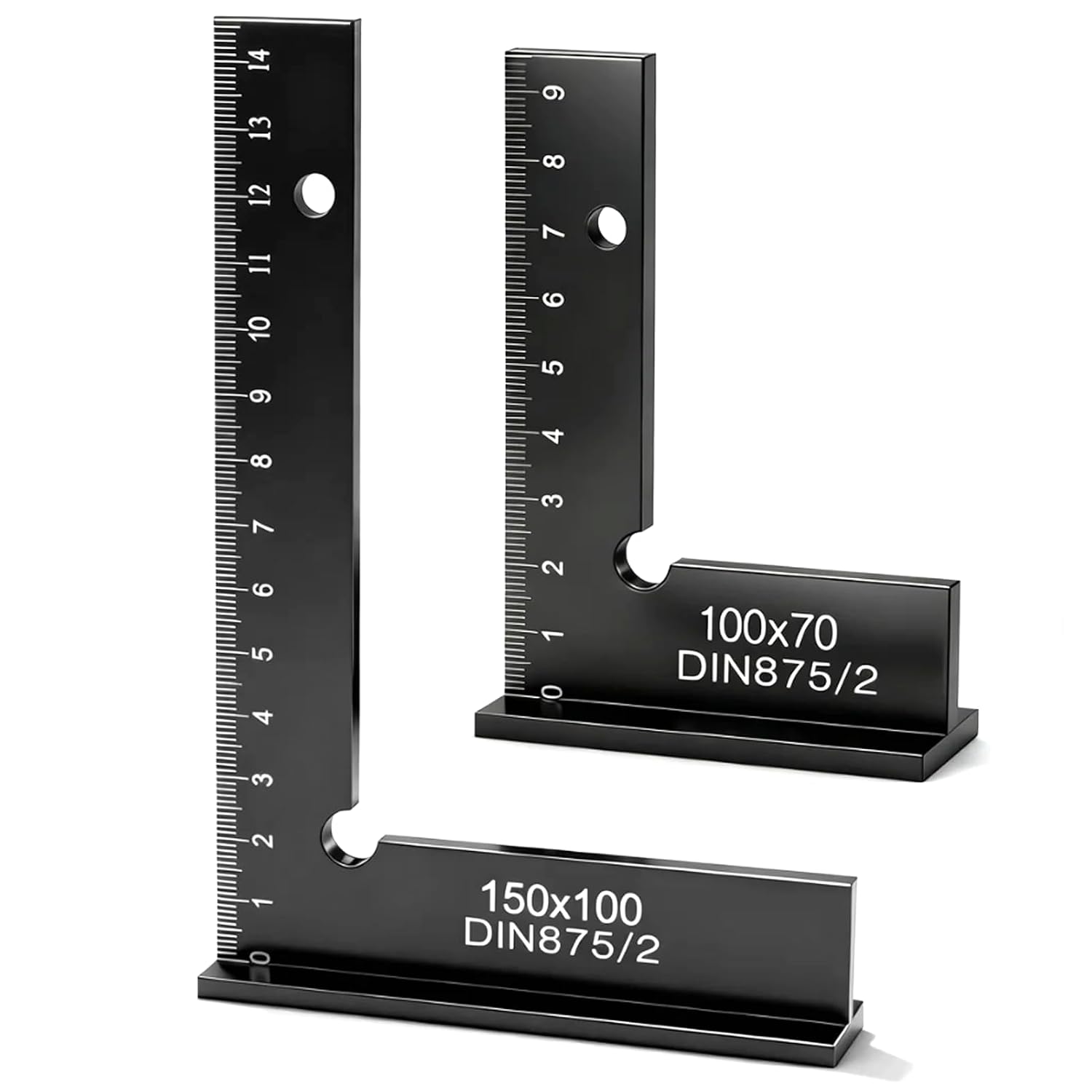Aluminium-holzbearbeitungsstützen Mit Den Maßen 150 X 100 Mm Bzw. 100 X 70 Mm, Jeweils Zwei Stück Pro Set.