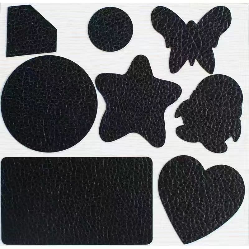 Acht Selbstklebende Lederreparaturflicken Für Sofas, Möbel Und Autositze (schwarz).