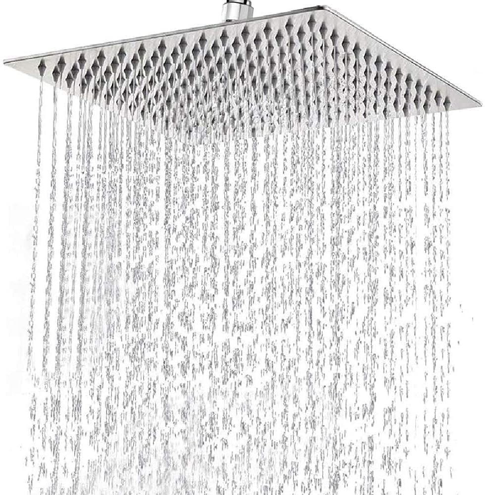 Hochdruck-regenduschkopf Aus Edelstahl 304, Geeignet Für Badezimmer, Einfach Zu Montieren (quadratisch, 12 Zoll).