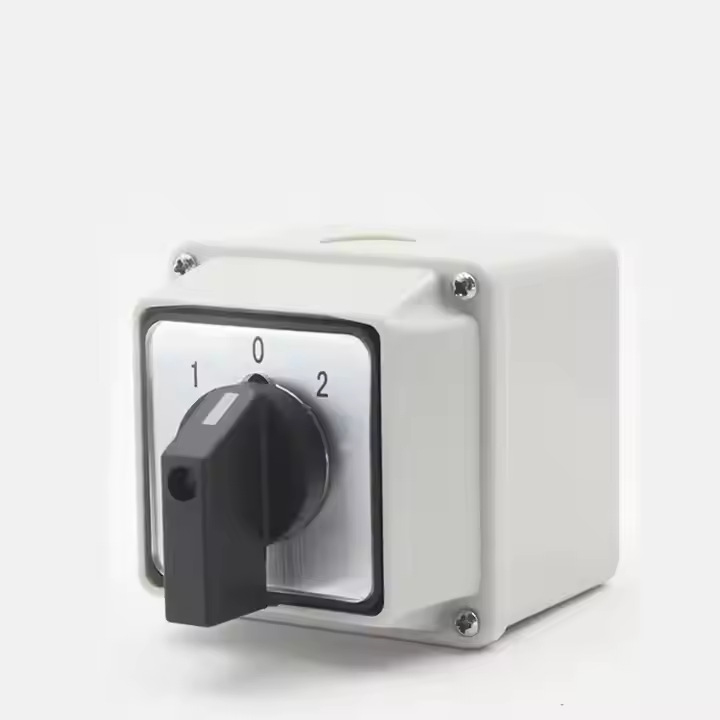 Universeller Drehschalter Lw26-20a 220v - 8 Anschlüsse, 3 Positionen 1-0-2, Mit Wendeschalter Und Hauptschalter.