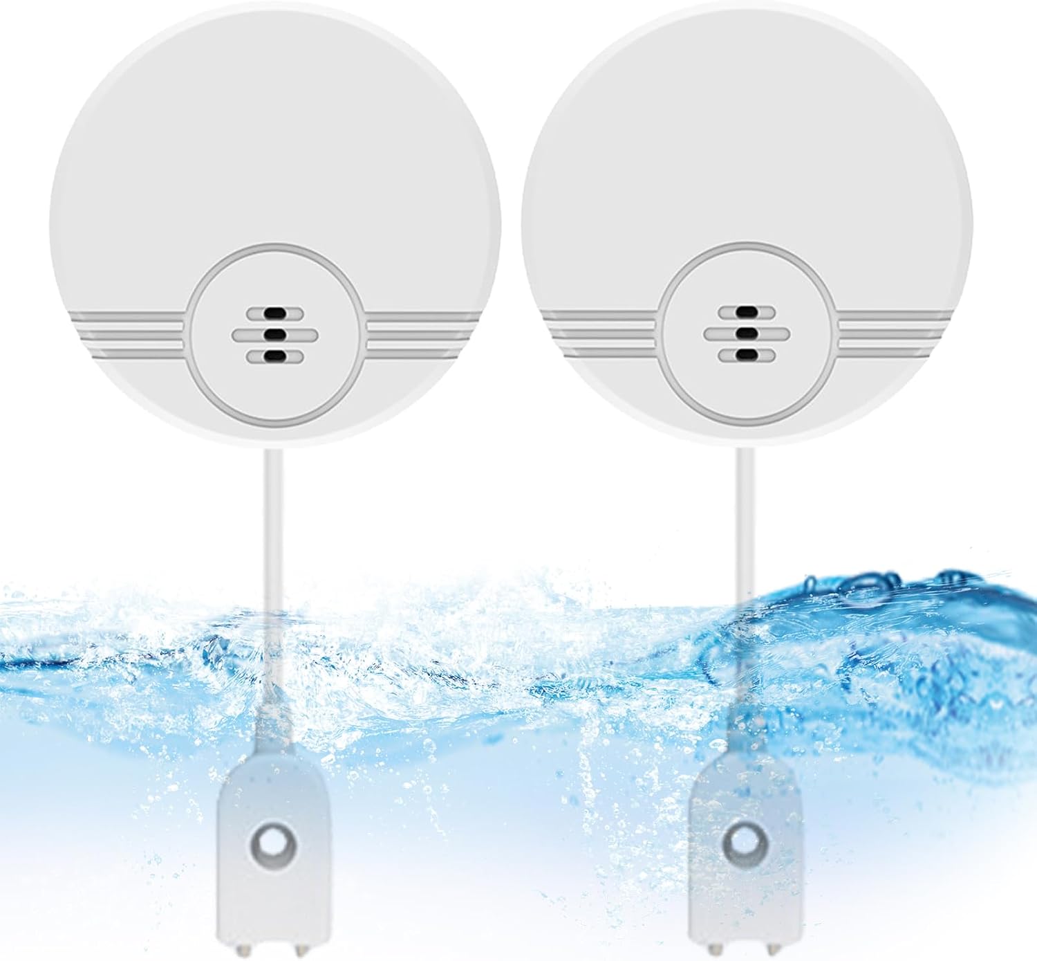 Wasserleckdetektor - 135 Db Alarm, Geeignet Für Keller, Badezimmer, Waschküchen, Küchen, Garagen, Zweiteiliges Set.