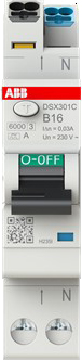 Abb Dsx301C B16 A30 Rcbo Fehlerstromschutzschalter - 2Csr255165R1165