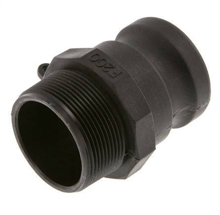 Camlock DN 50 (2'') Polypropylen-Kupplung R 2'' Außengewinde Typ F MIL-C-27487