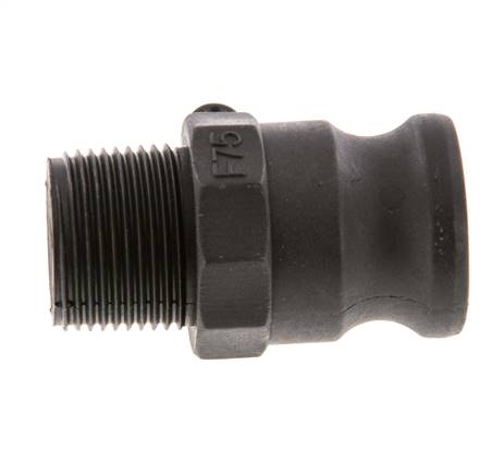 Camlock DN 20 (3/4'') Polypropylen-Kupplung R 3/4'' Außengewinde Typ F MIL-C-27487 [2 Stück] Bild 2