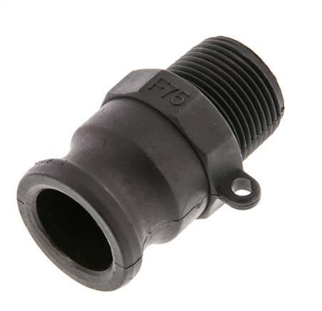 Camlock DN 20 (3/4'') Polypropylen-Kupplung R 3/4'' Außengewinde Typ F MIL-C-27487 [2 Stück] Bild 5