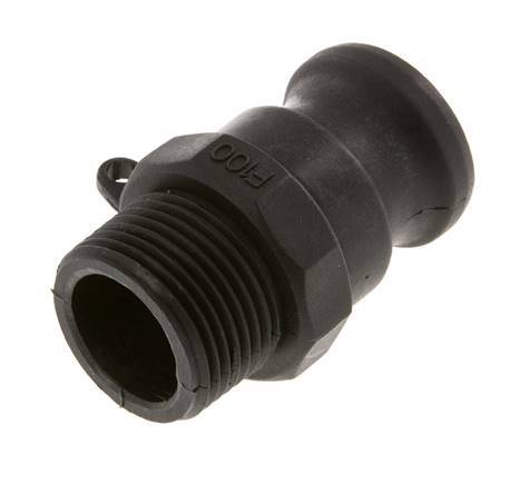 Camlock DN 25 (1'') Polypropylen-Kupplung R 1'' Außengewinde Typ F MIL-C-27487 [2 Stück]