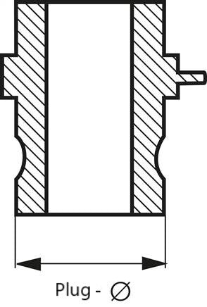 Camlock DN 40 (1 1/2'') Polypropylen-Kupplung Schlauchpfeiler (32 mm) Typ E MIL-C-27487 Bild 2