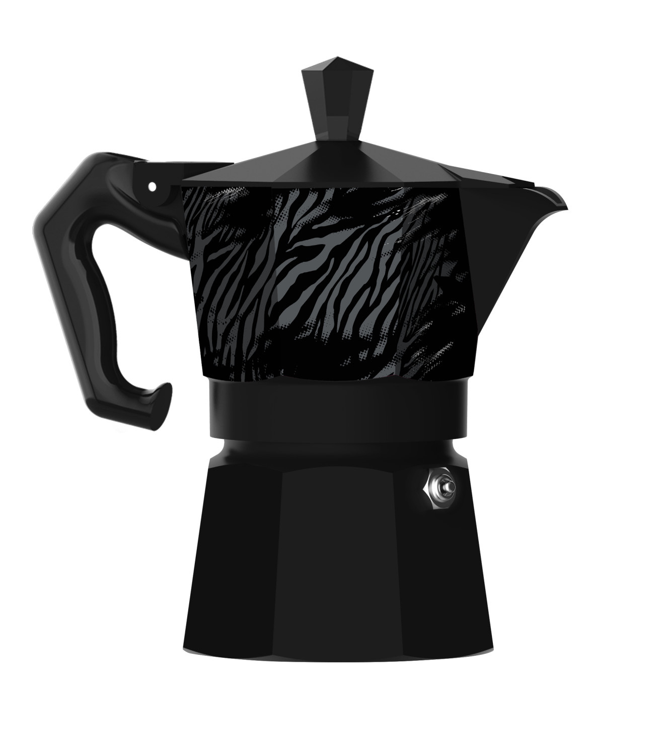 Bialetti Moka Express 3 Tazze Juventus Mokka-kanne 0,15 L Schwarz, Grau