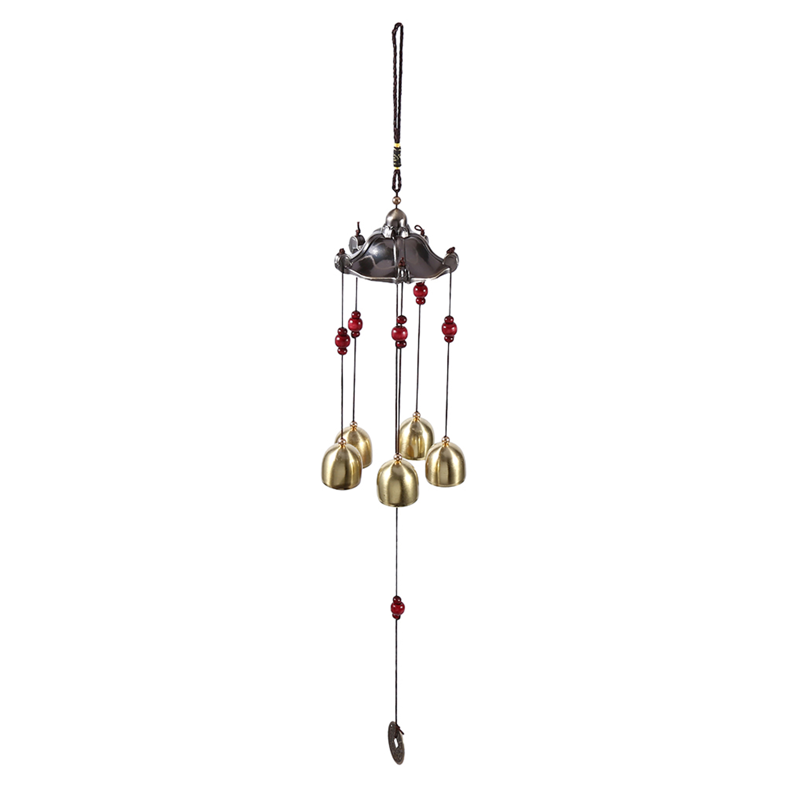Windspiel Aus Zinklegierung Mit Glücksbringer-motiv, Freundschaftsgeschenk, Klassische Hängedekoration Für Garten Oder Pavillon, 52 Cm