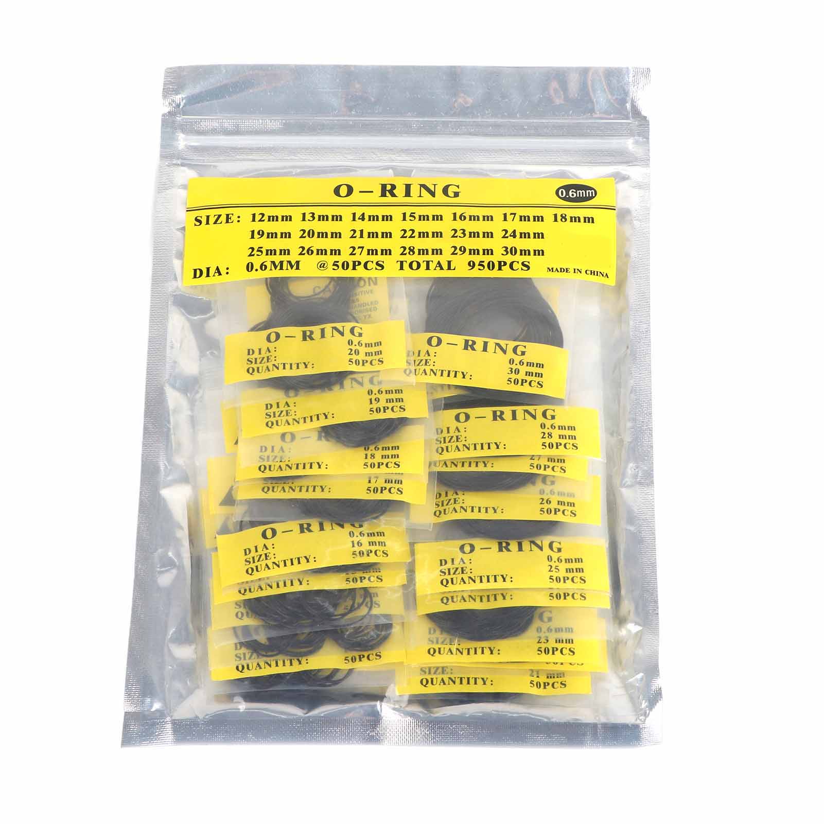Packung Mit 950 Gummi-o-ringen Für Uhrengehäuse Von 12 Mm Bis 30 Mm, Wasserdicht (0,6 Mm)