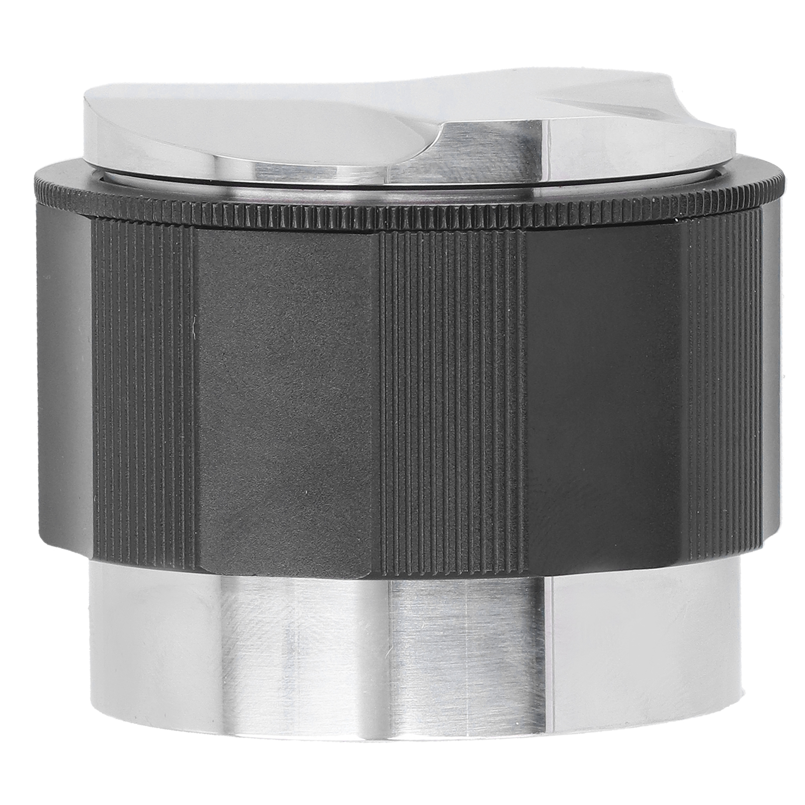 Doppelkopf-kaffeepresse (53 Mm) Mit Drei Abgewinkelten Kammern, Einstellbarer Brühtiefe, Kaffeehammer Aus Aluminiumlegierung Und Edelstahl, Schwarz, 6 X 6 X 4,9 Cm, 608 G, Inklusive Bedienungsanleitun