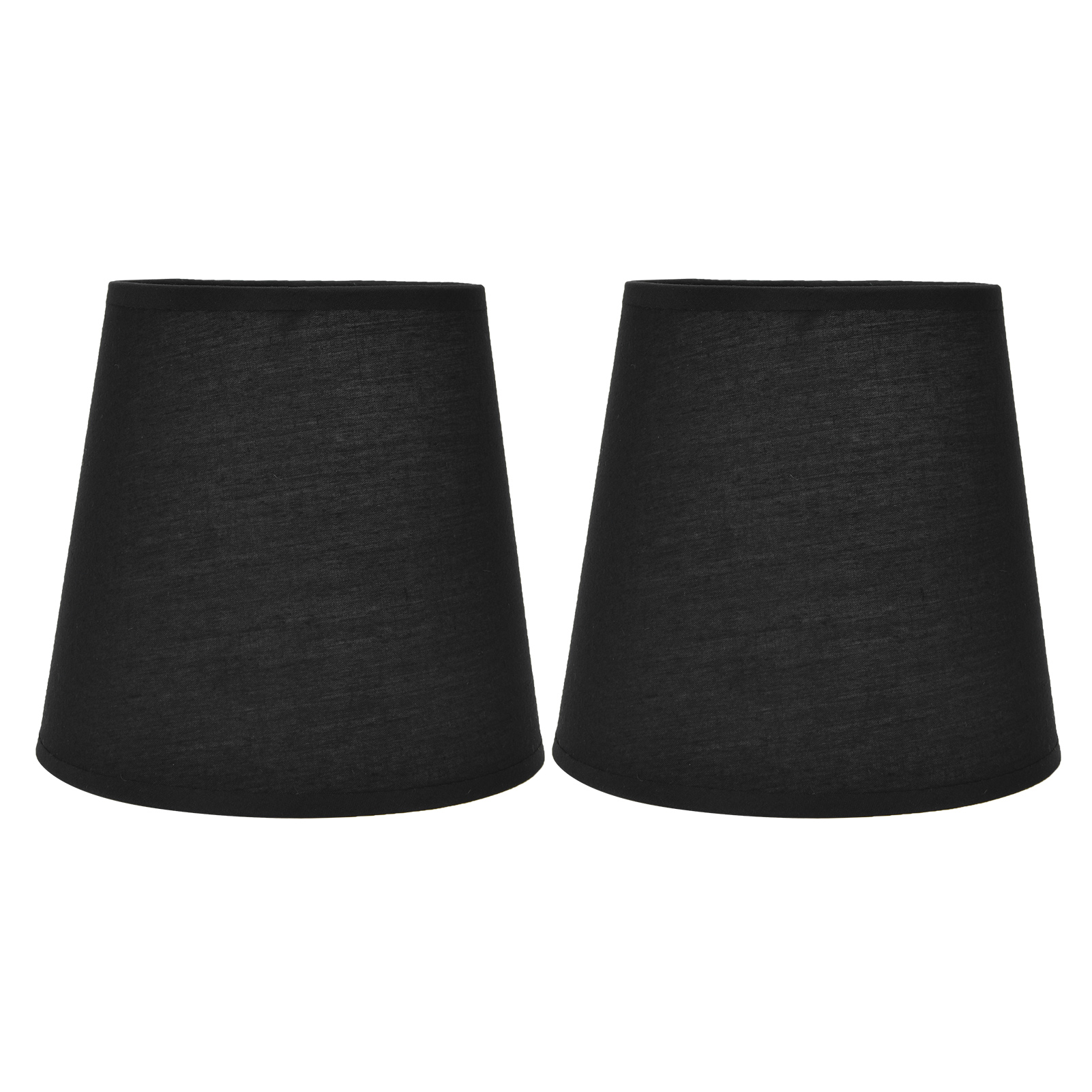 2-teiliger Lampenschirm Im Europäischen Stil Aus Stoff Für E14-pendel-, Tisch- Und Stehlampen, Px15 Schwarz