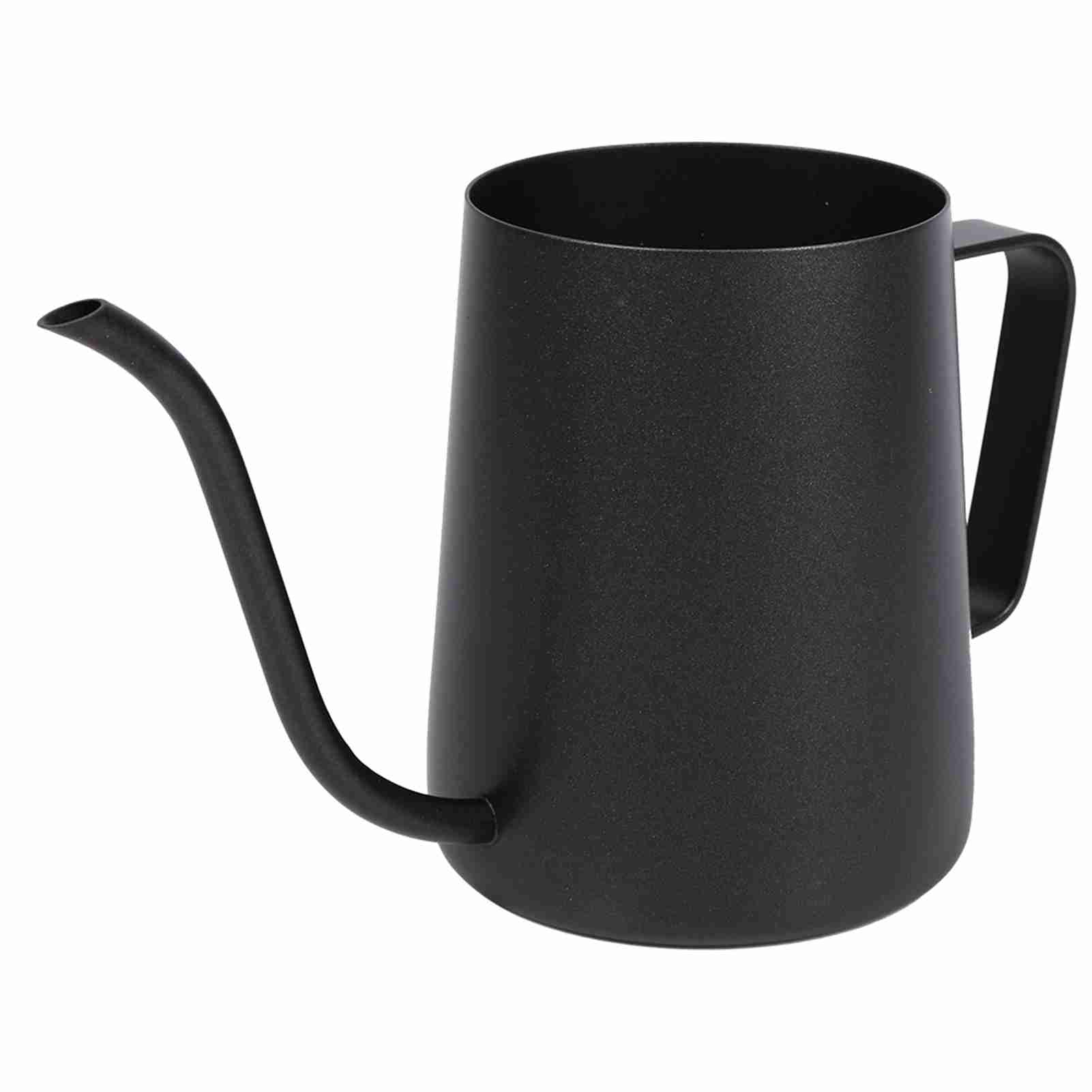 Schwarzer Edelstahl-filterkaffeekessel Mit Langem Schwanenhalsausguss, 350 Ml