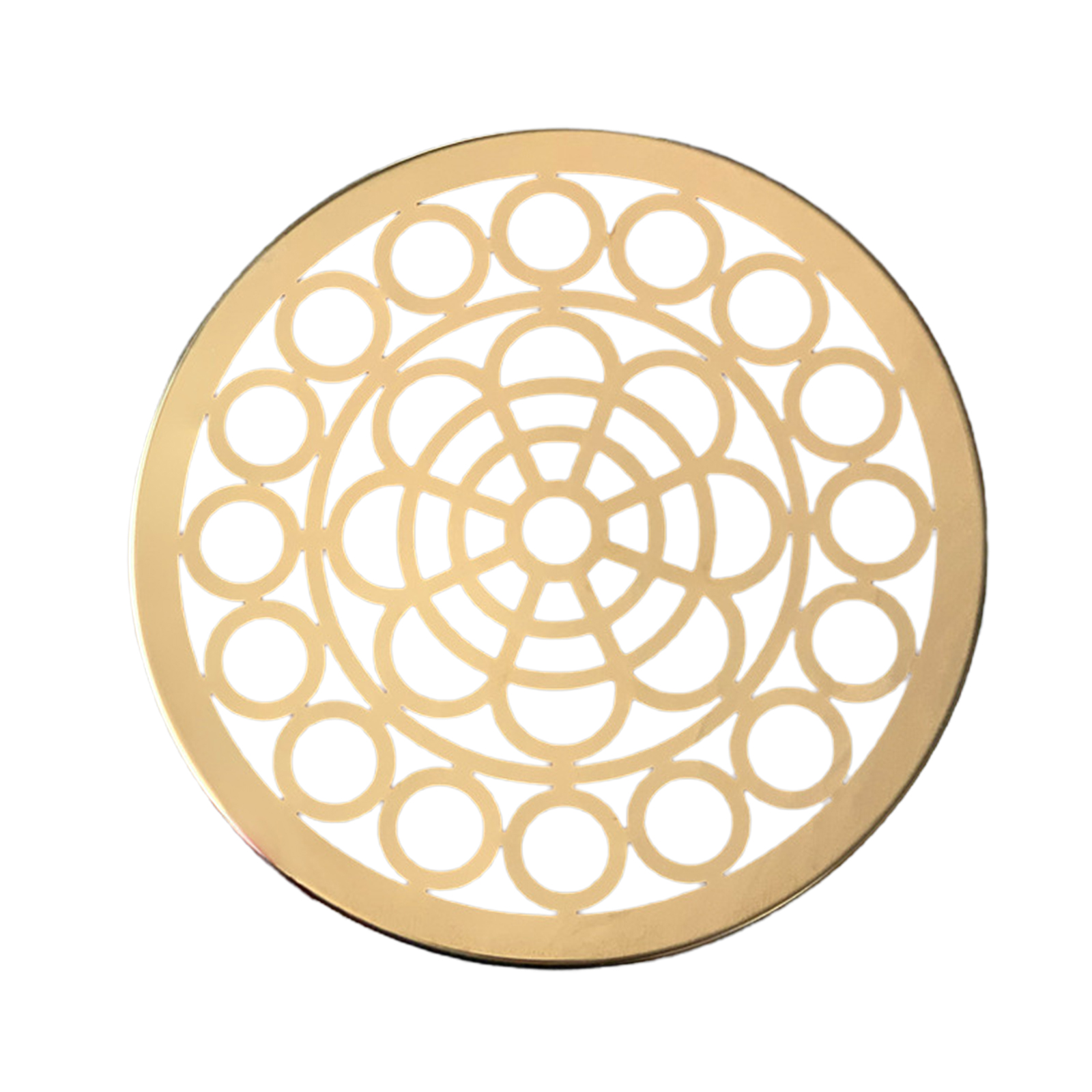 Goldfarbener Metallvasendeckel Mit Rundem, Hohlem Gittermuster Für Blumenstiele, Wohndekoration, 15,2 Cm