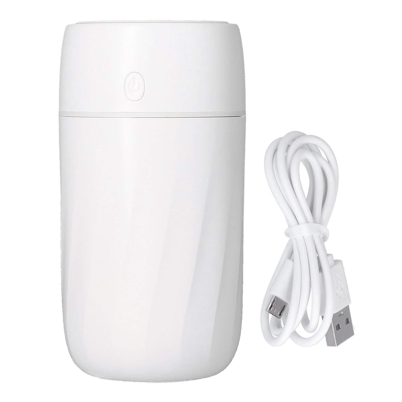 Tragbarer Mini-luftbefeuchter (300 Ml) Mit Farbigen Lichtern Und Usb-anschluss Für Zuhause, Schlafzimmer, Büro Und Auto – Weiß