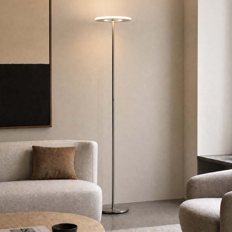[neuwertig] B-ware Lucande Stehleuchte Raymond Led Dimmbar Titanfarben Cct 180cm Leuchte Lampe