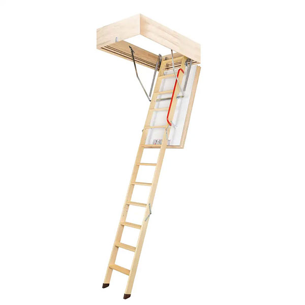 Dachbodentreppe Aus Holz - Deckenhöhe 2.80m - Deckenöffnung 72x122cm - Lwt-ph72122-2