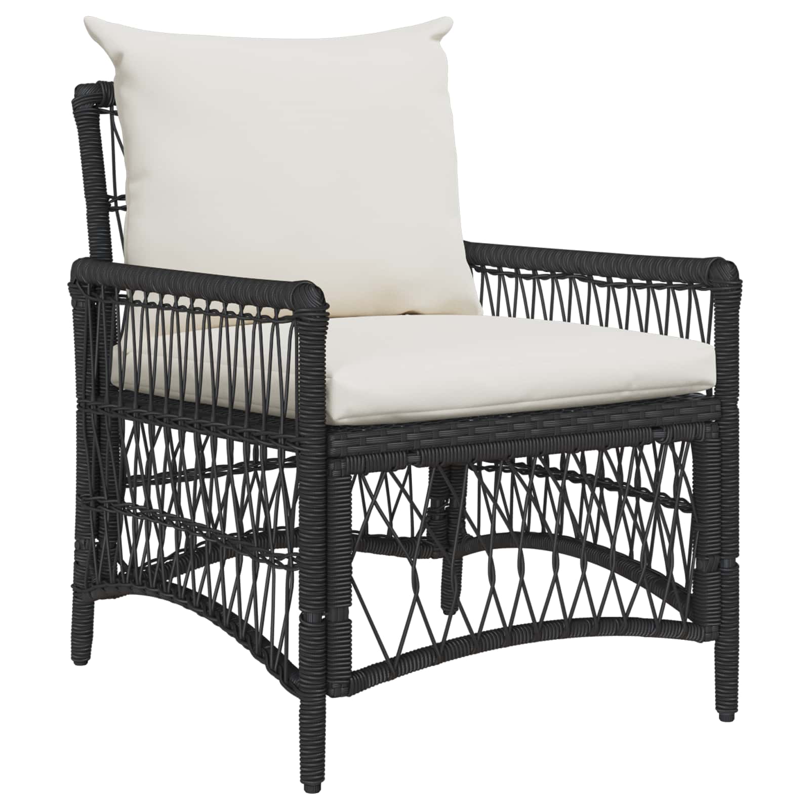 Maison Exclusive - Gartenstuhl Schwarz Poly-rattan