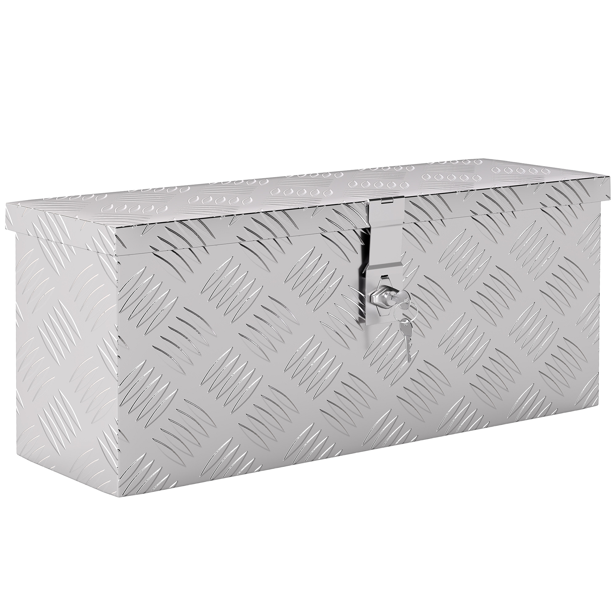 Aluminium-gerätekasten-aufbewahrungskiste Mit Schloss Und Schlüsseln, 50x15,5x20,5 Cm