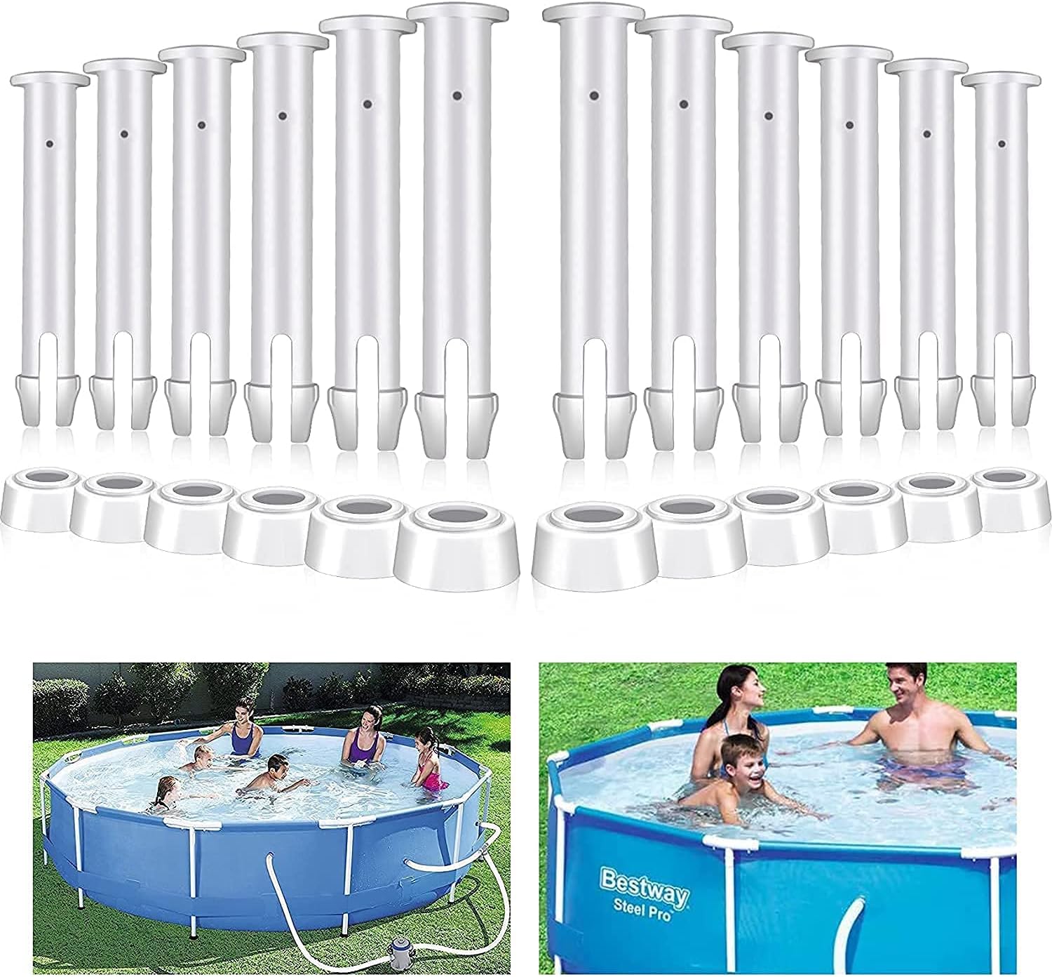12 Ersatzteile Für 5,5 Cm Schwimmbecken – Stifte, Stützen, Rahmen