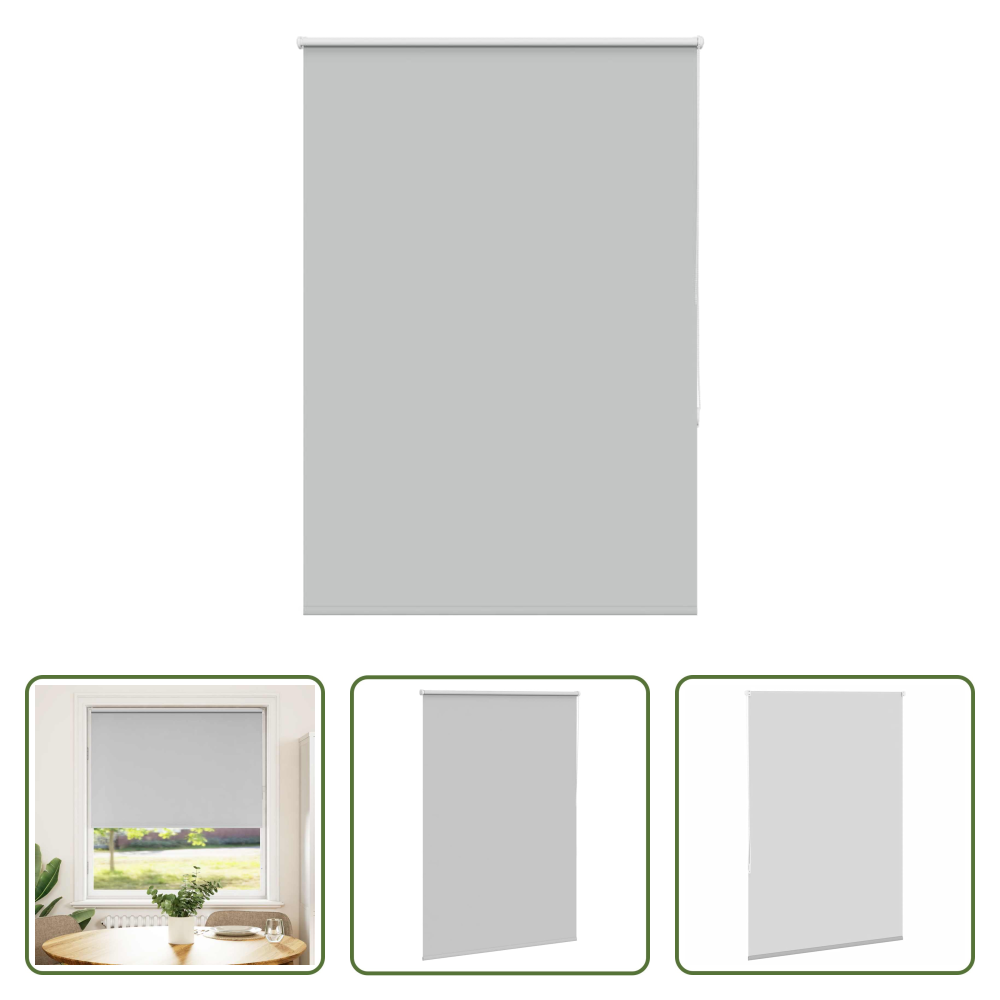 Vidaxl Lichtschutz - Verdunkelungsrollo Hellgrau 90x175 Cm Stoffbreite 85,7 Cm